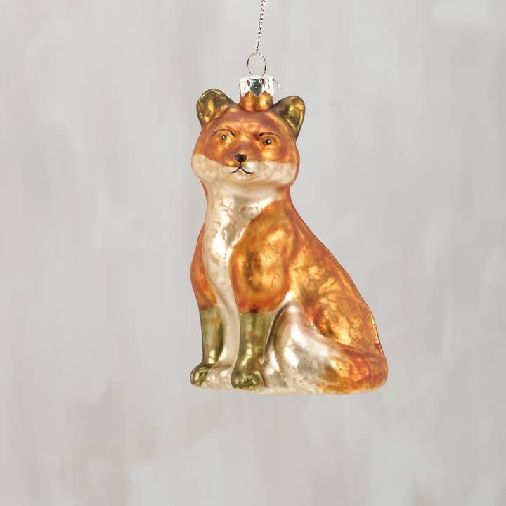 Glass Fox Ornament