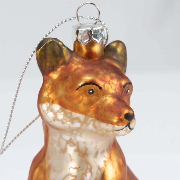 Glass Fox Ornament