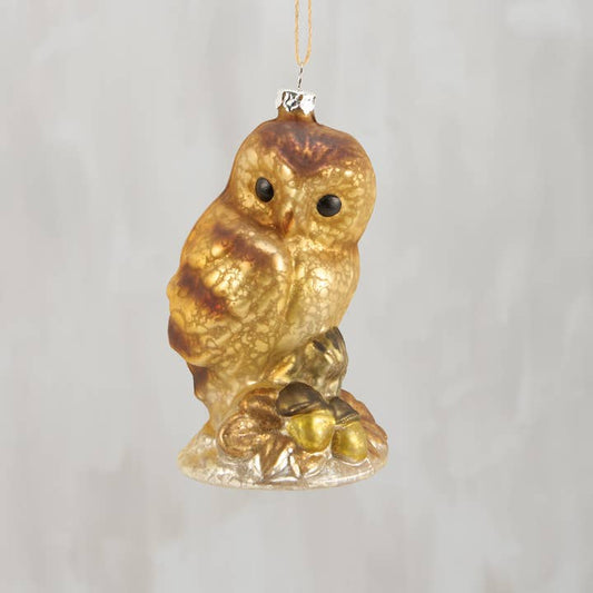 Glass Owl Ornament