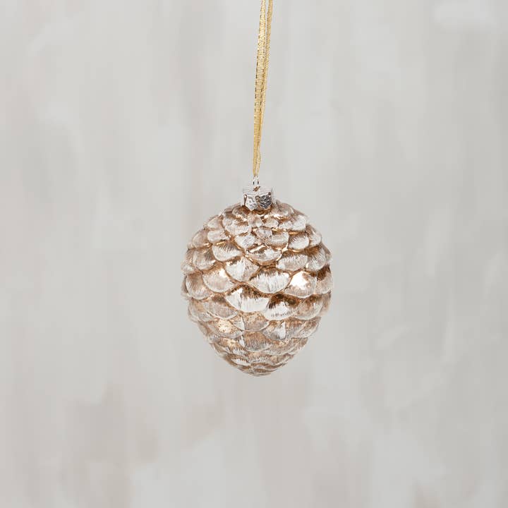 Glass Pinecone Ornament