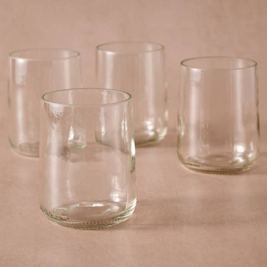 Upcycled Glass Tumbler Set, 8oz