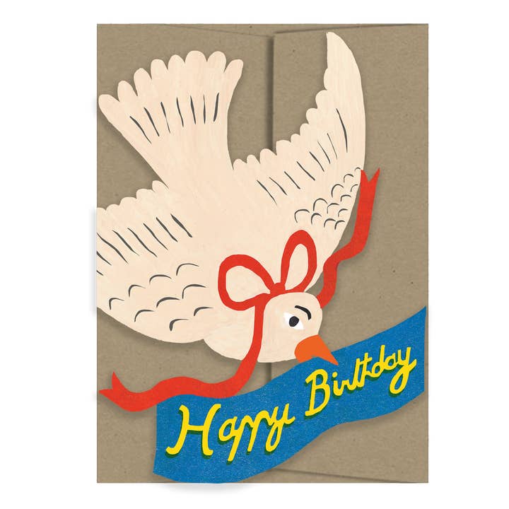 Happy Birthday Bird - Die Cut Card