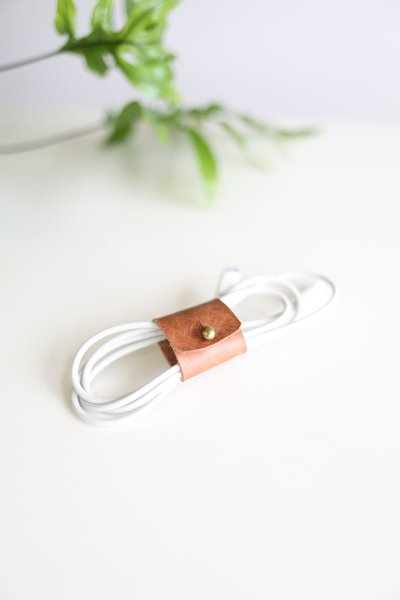 Leather Cord Keepers, Set of 3