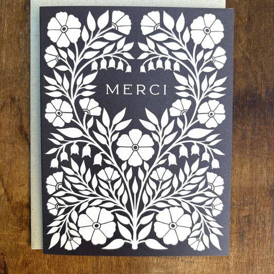 "Merci" Greeting Card