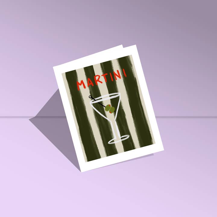"Martini" Greeting Card