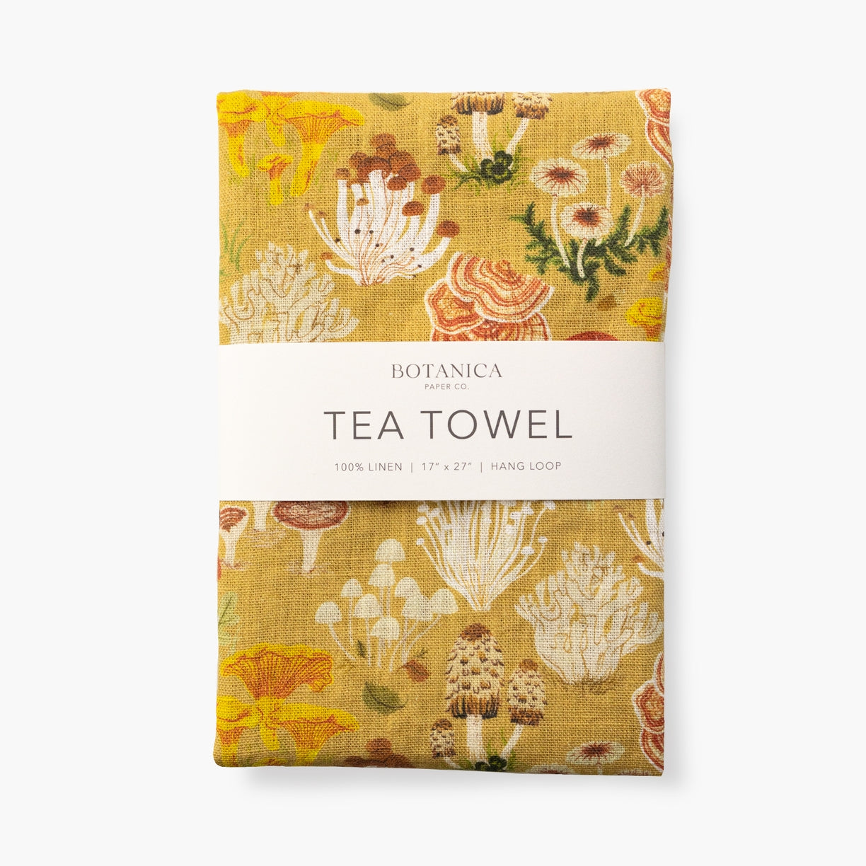 Mushrooms | 100% Linen Tea Towel