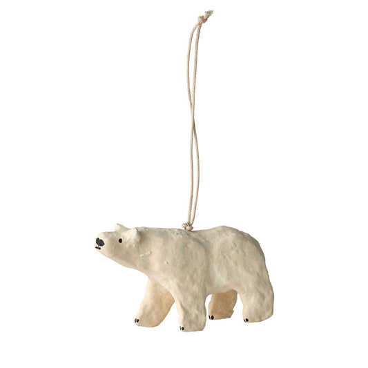 Paper Mache Ornament, Polar Bear