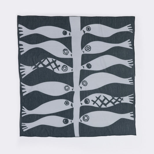 Sea and Sky Cotton Silk Scarf