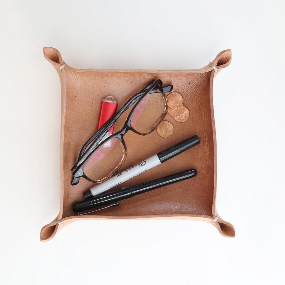 Simple Leather Valet Tray