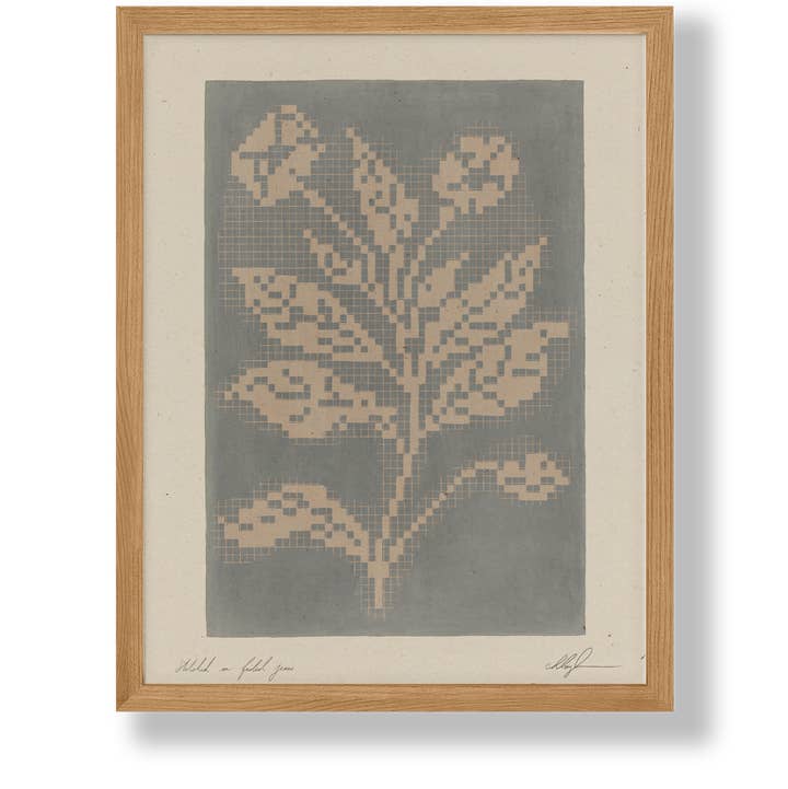 "Stitched On Faded Jeans" Art Print (11 x 14)