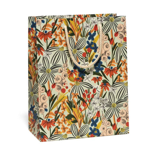 Striped Florals Gift Bag, Choose Size