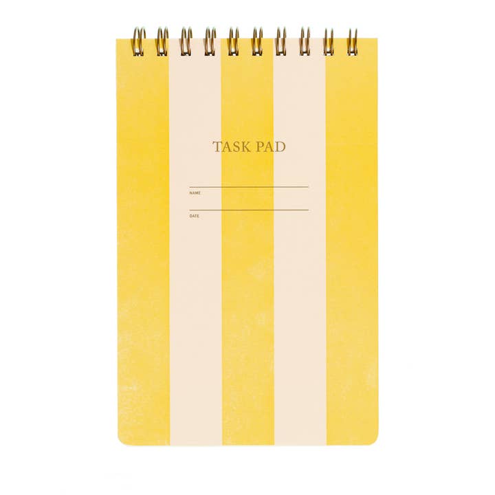 Task Pad Notebook - Yellow Stripe