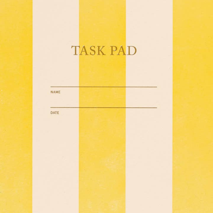 Task Pad Notebook - Yellow Stripe