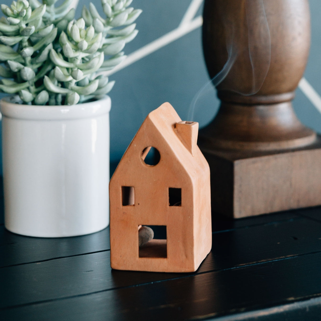 Terra-cotta House Incense Holder