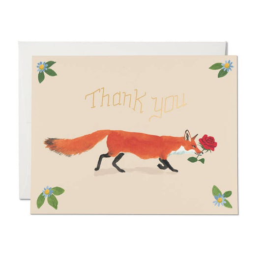 Thank You Fox Greeting Card