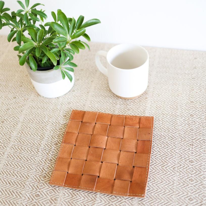 Woven Leather Trivet