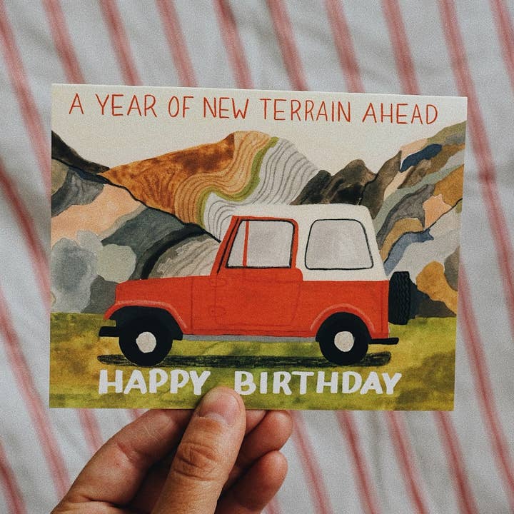 Year Of New Terrain Birthday Card