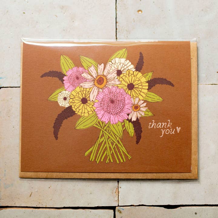 Zinnia Thank You Card