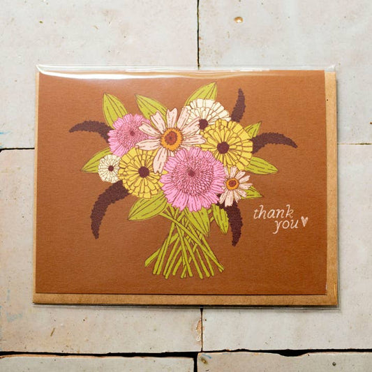 Zinnia Thank You Card