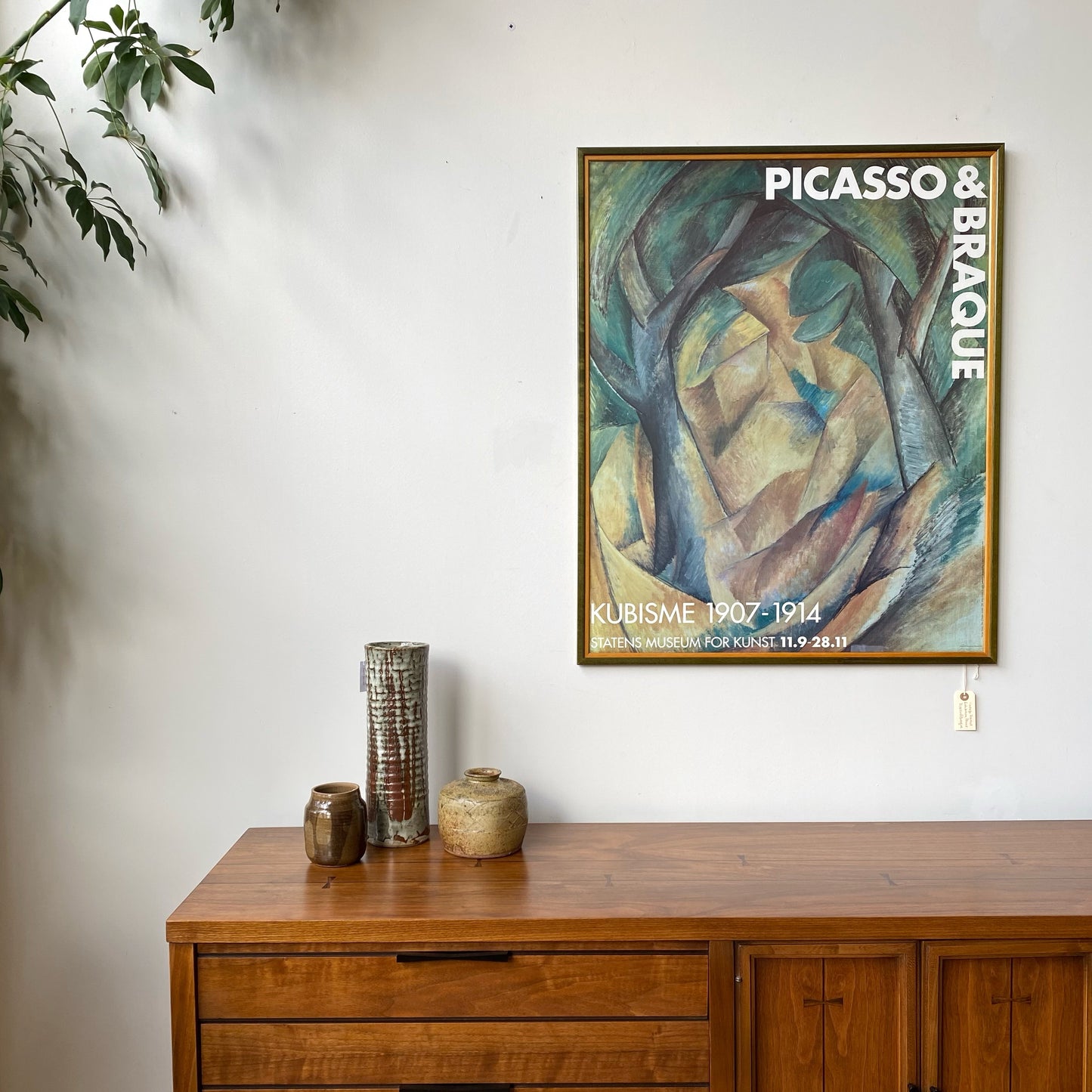 Vintage Framed Picasso & Braque Exhibition Poster Print