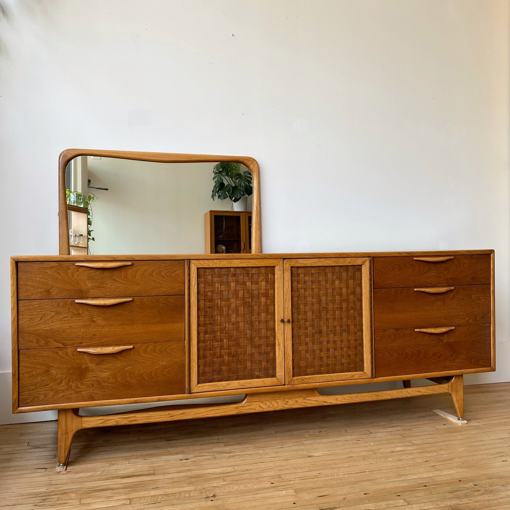 vintage lane dresser with mirror Furniture "Nordholm" 12 Drawer Teak & Boston Mid Century Modern Lane Rhythm 6-Drawer Dresser &