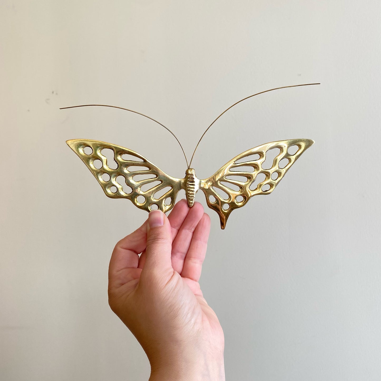 Trio of Vintage Brass Butterflies / Wall Decor