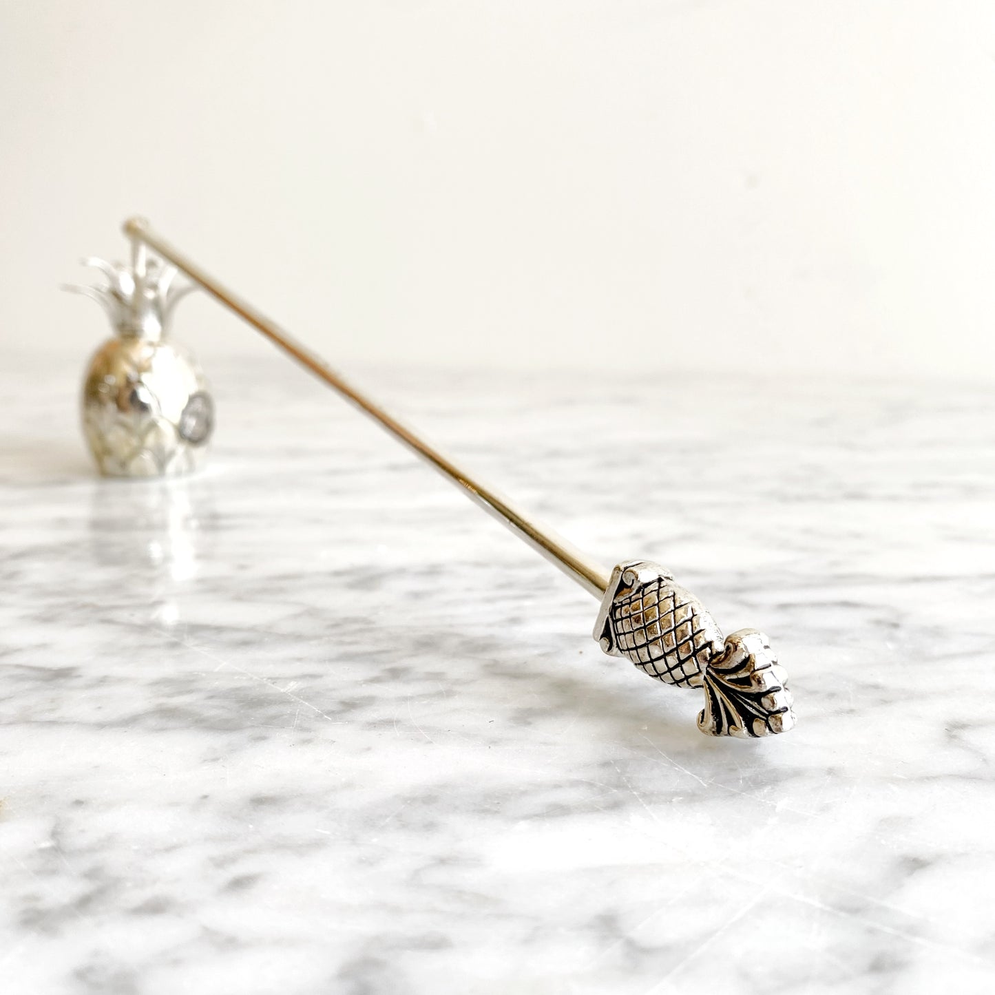 Vintage Silver-Plated Pineapple Candle Snuffer