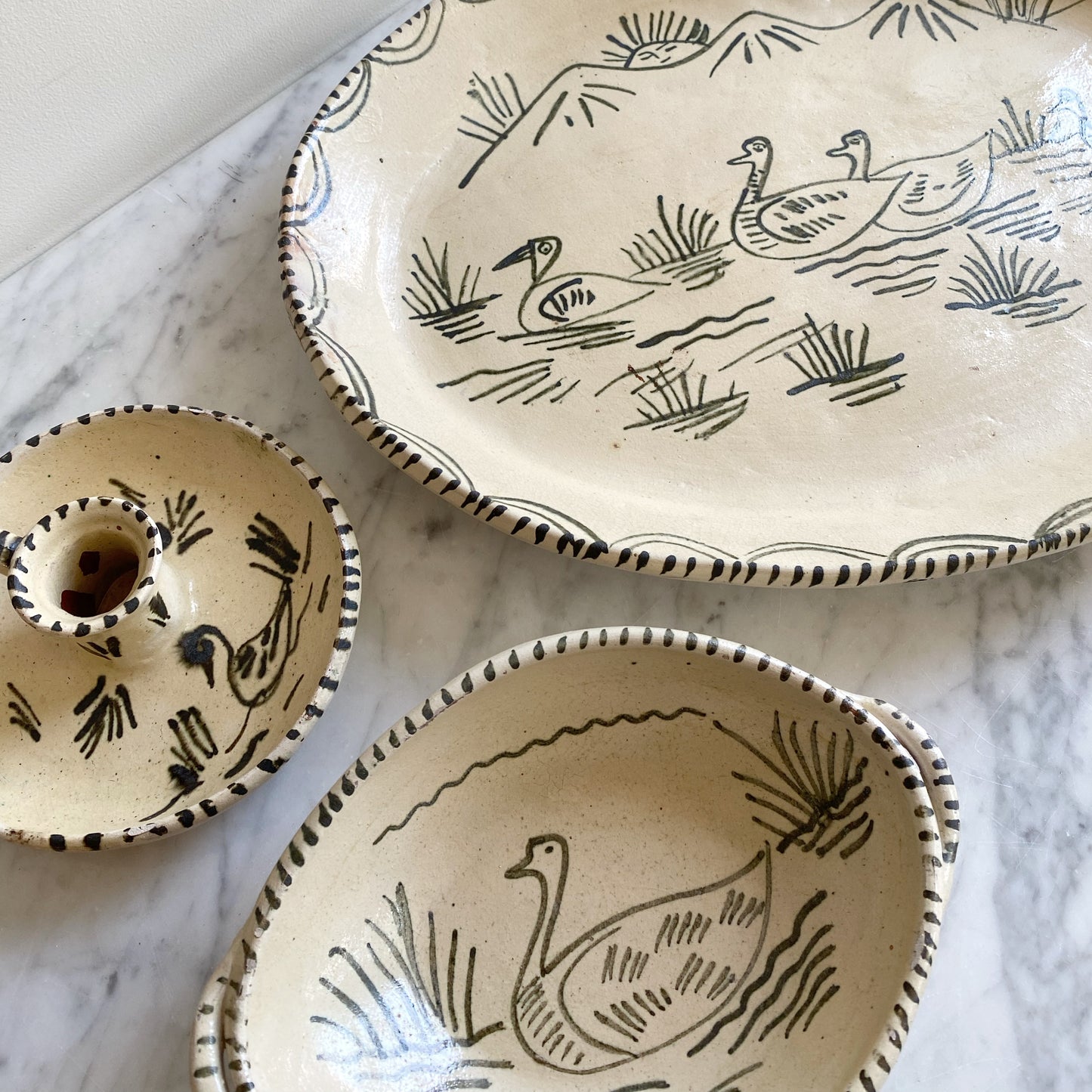 Vintage Hand-painted Dishes, Choose