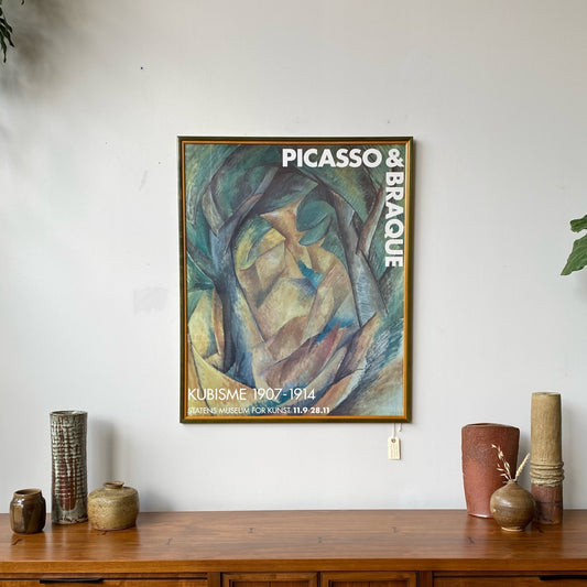 Vintage Framed Picasso & Braque Exhibition Poster Print