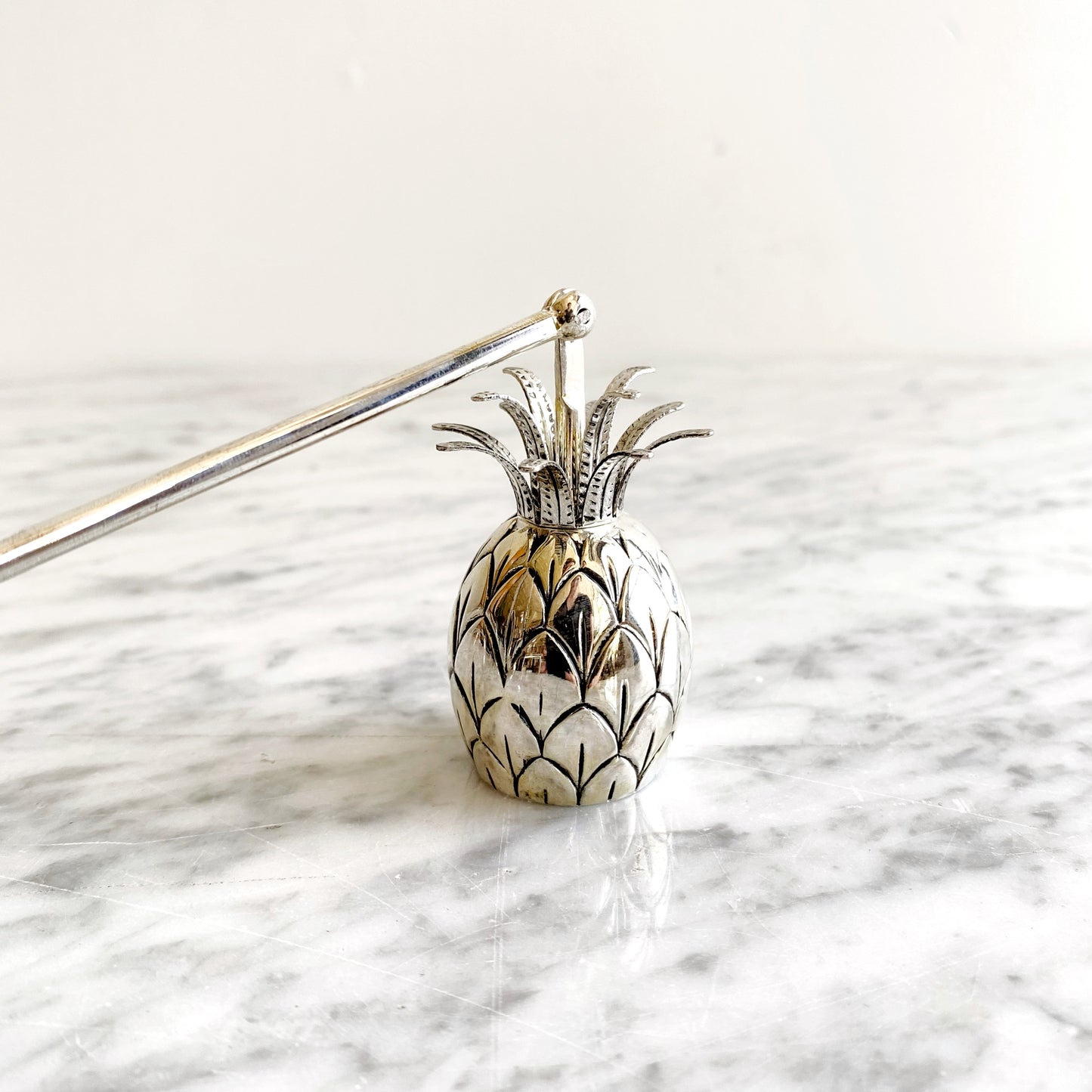 Vintage Silver-Plated Pineapple Candle Snuffer