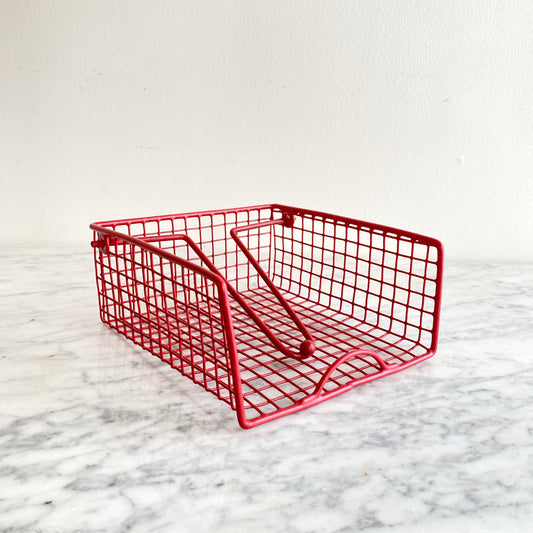 Vintage Red Wire Napkin Holder