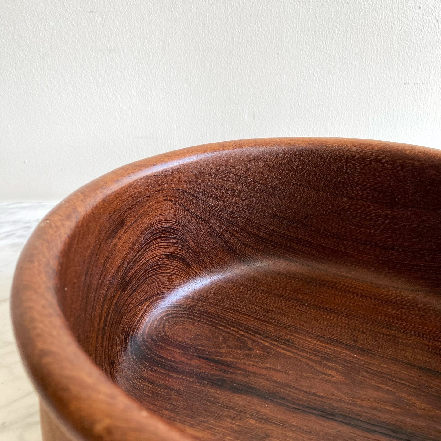 Vintage Wood Serving Bowl, 10”