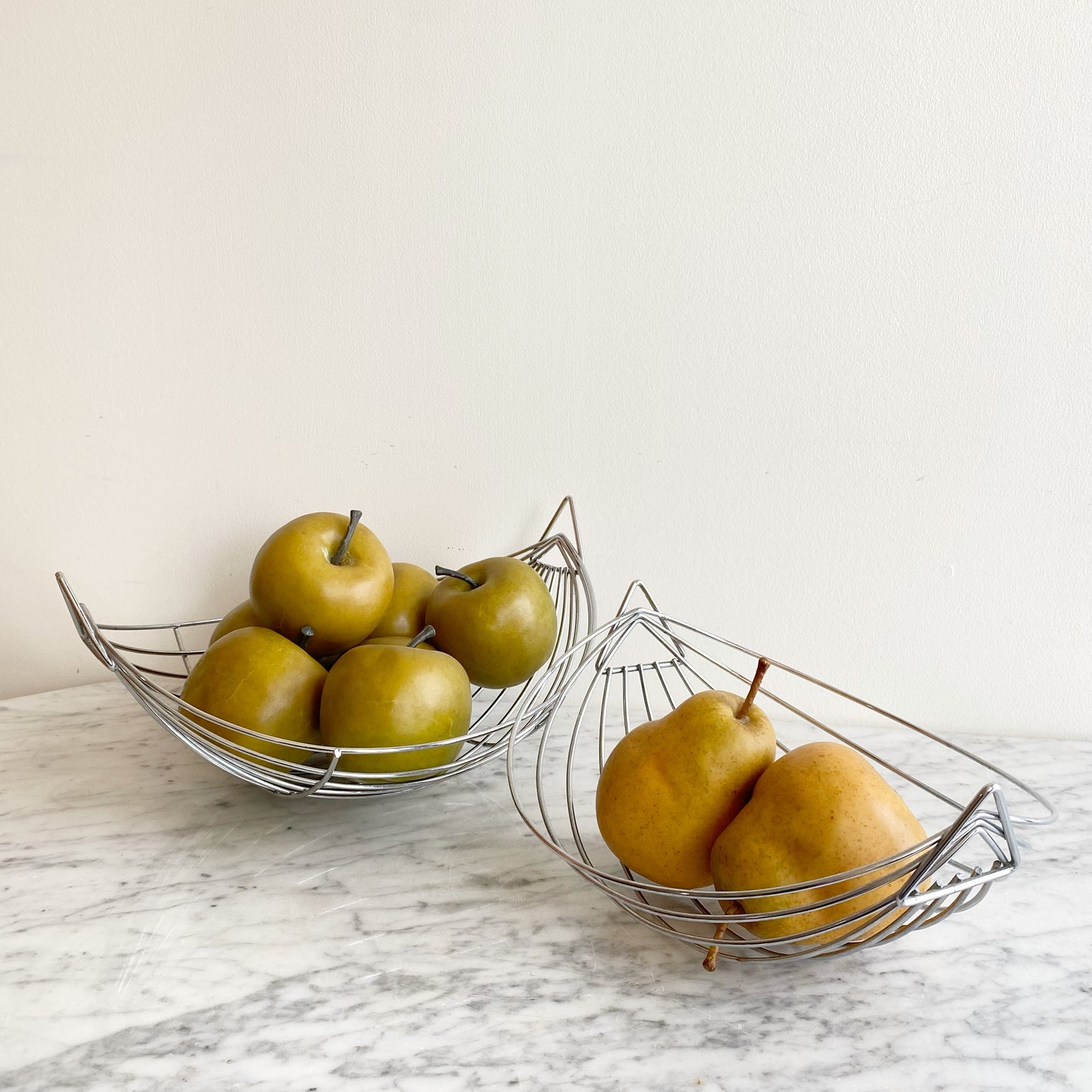 Set: Found Modern Stainless Fruit Baskets