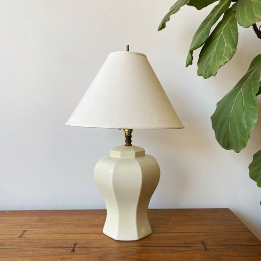 Vintage Octangular Ceramic Lamp