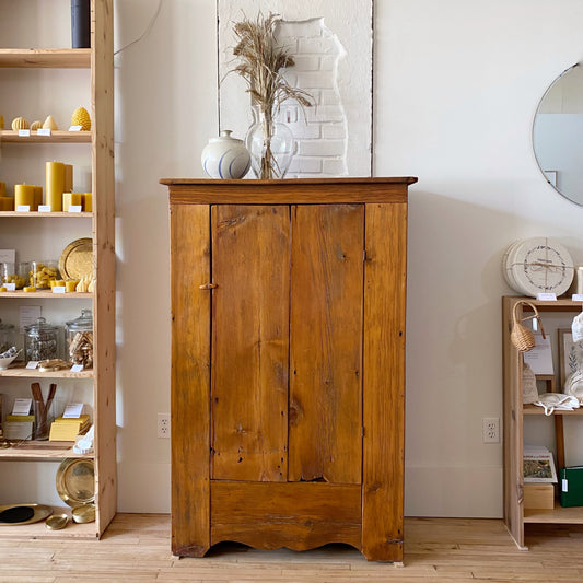 Antique Handmade Wooden Storage Cupboard