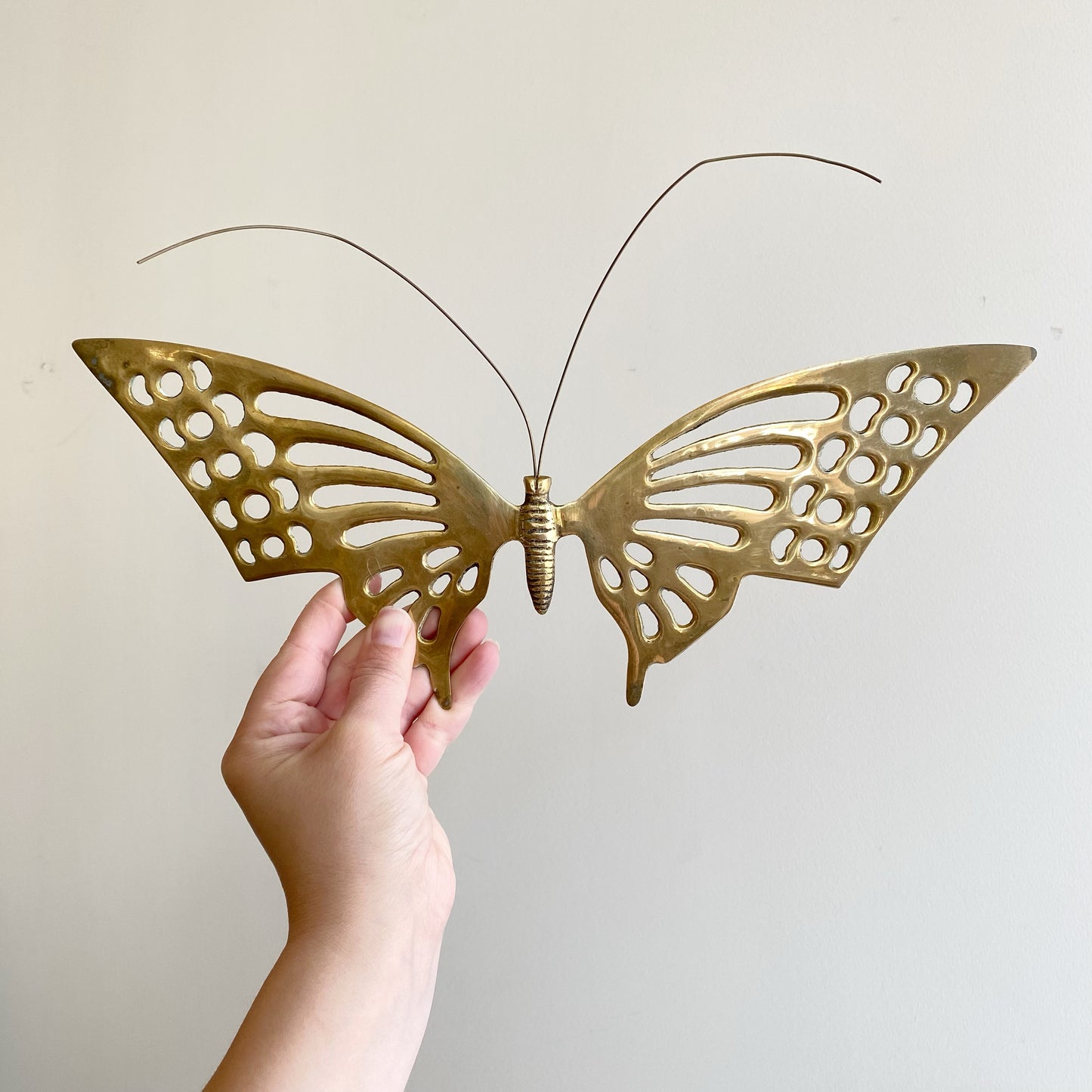 Trio of Vintage Brass Butterflies / Wall Decor