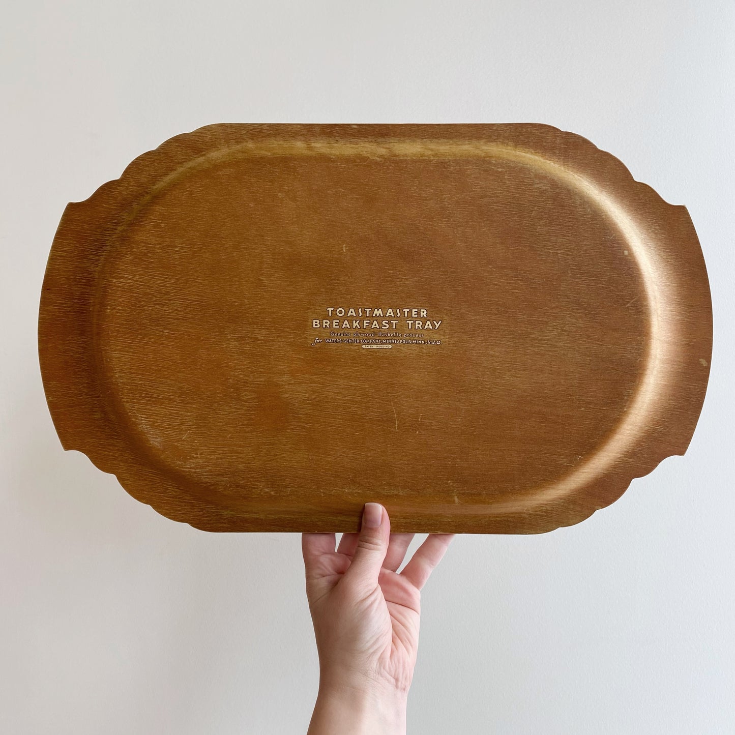 Vintage Wood Breakfast Tray, 18"