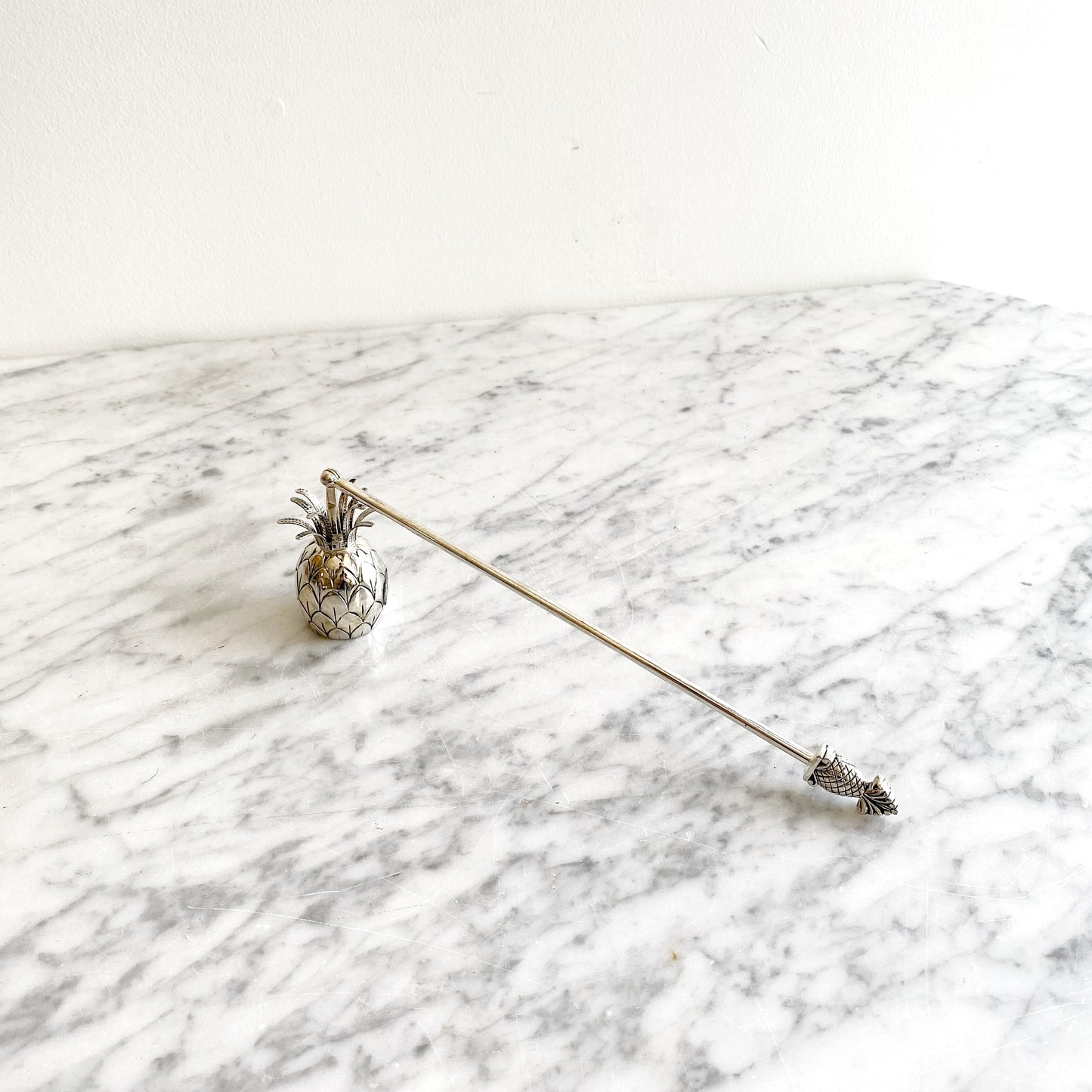 Vintage Silver-Plated Pineapple Candle Snuffer