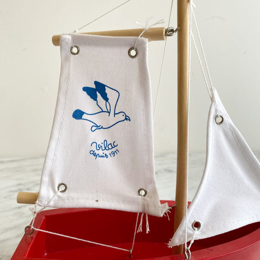 Found Wooden Toy Sailboat