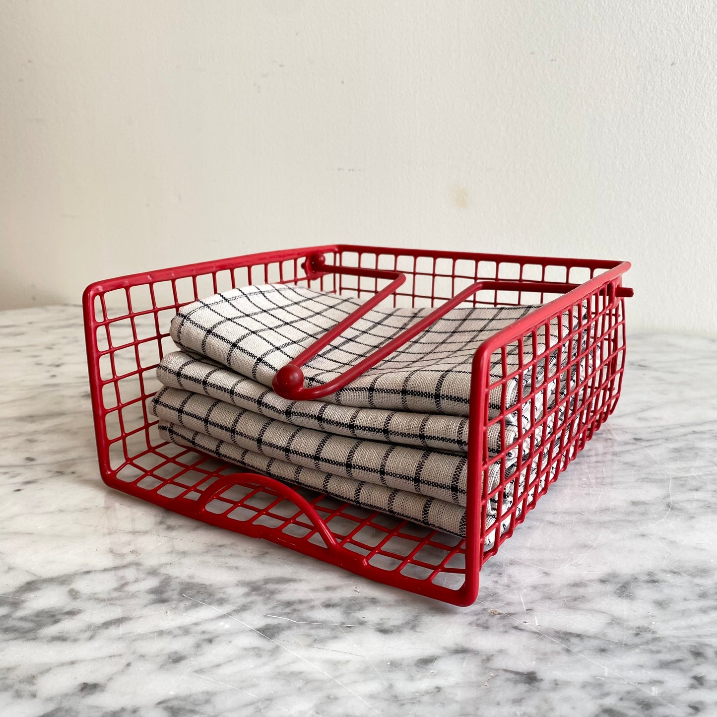 Vintage Red Wire Napkin Holder