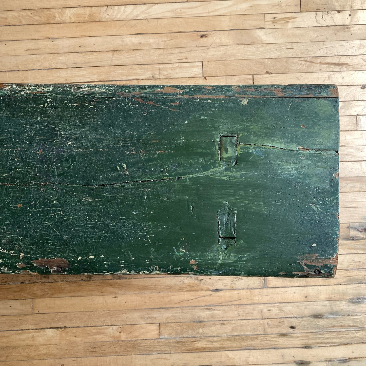 Vintage Primitive Green Bench, 5'