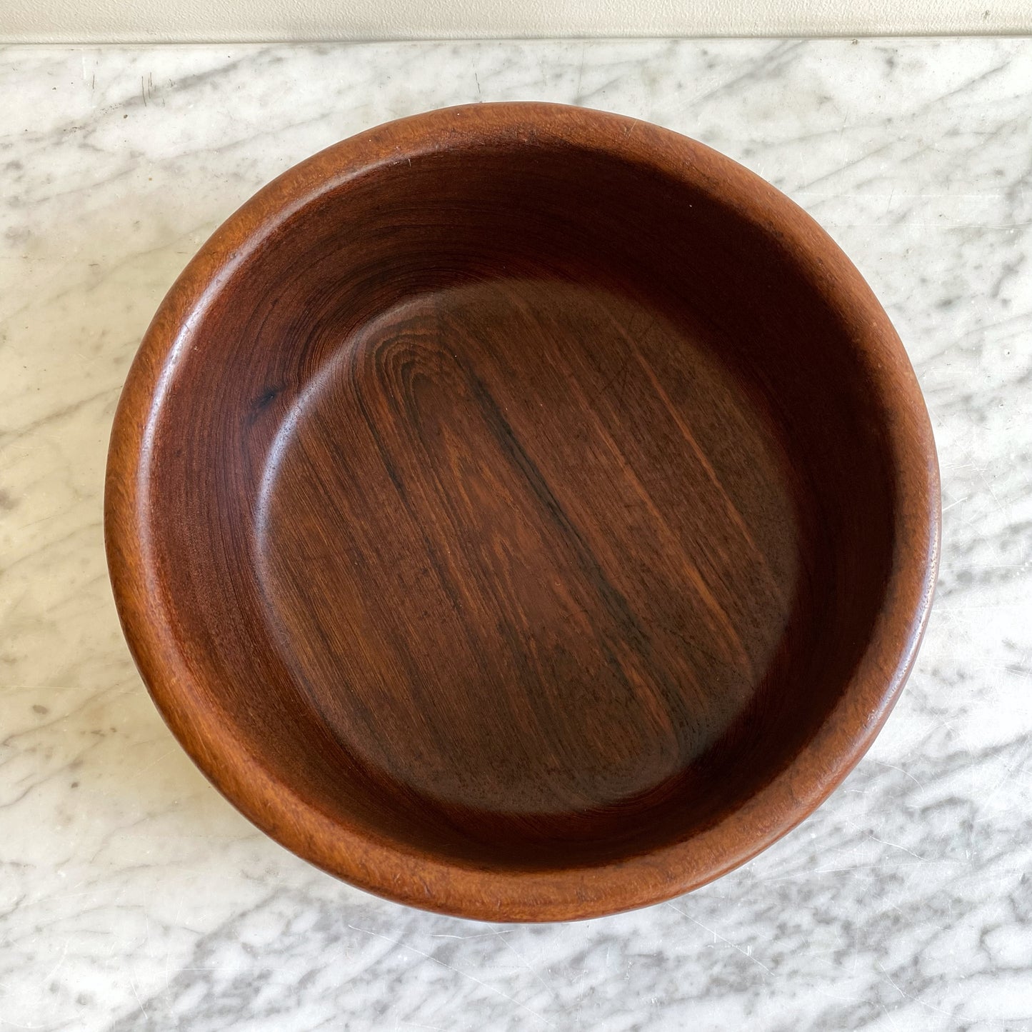 Vintage Wood Serving Bowl, 10”