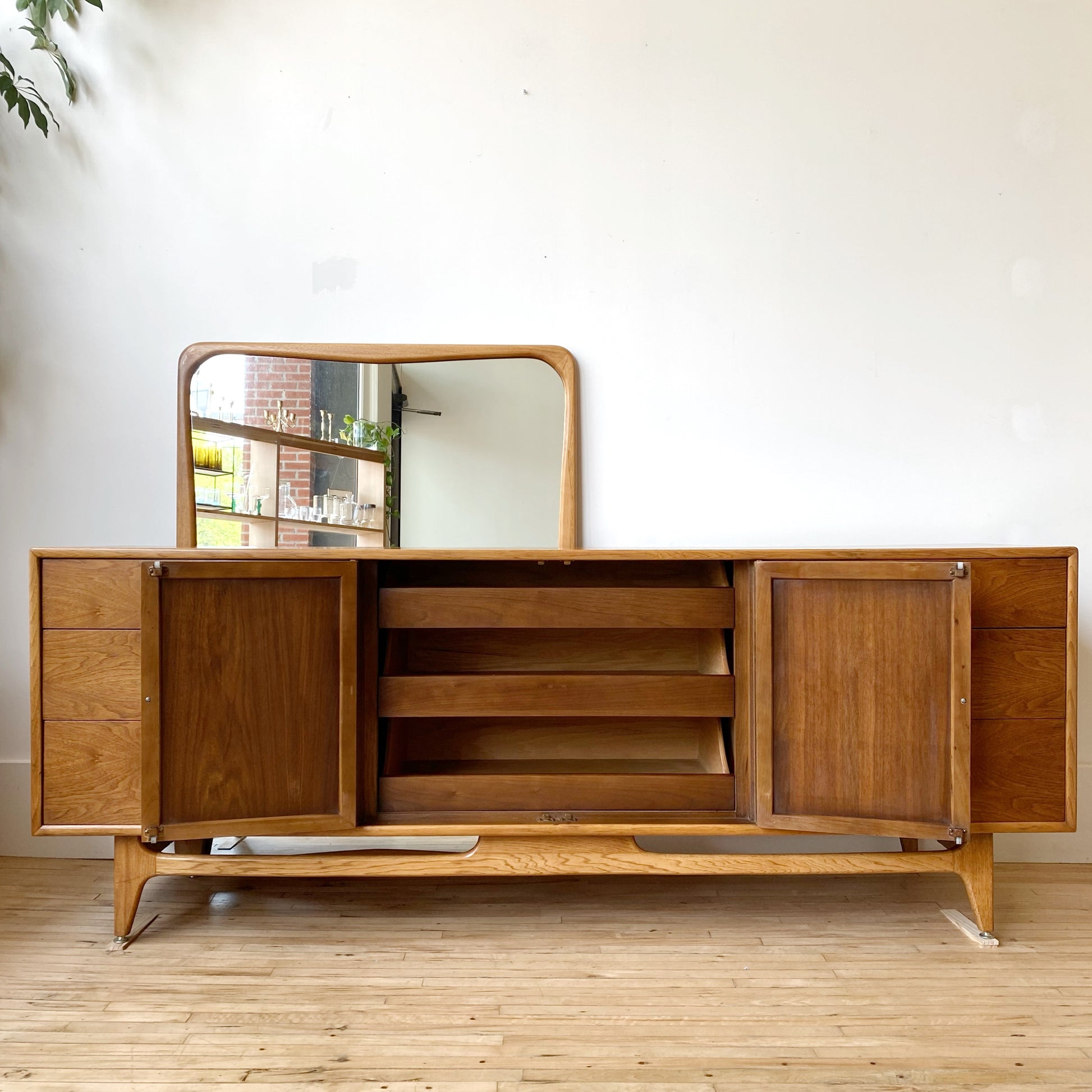 mid century modern dresser vintage Mid-Century made with solid white oak and finished with a beautiful matte commercial grade finish Vintage Midcentury Modern Sideboard Dresser