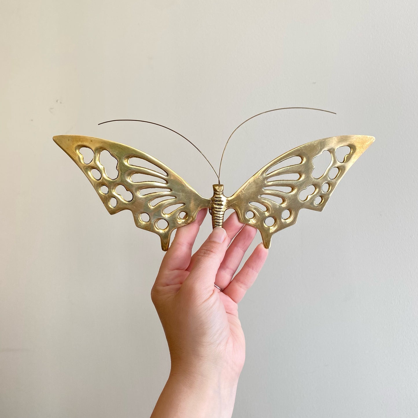 Trio of Vintage Brass Butterflies / Wall Decor