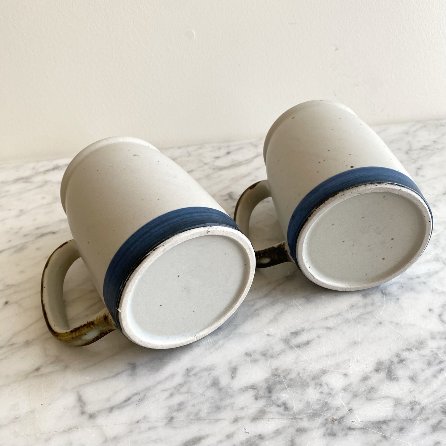 Pair of Matching Ceramic Sailboat Mugs