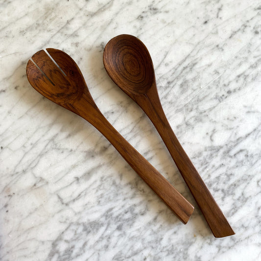 Pair of Vintage Wood Serving Utensils