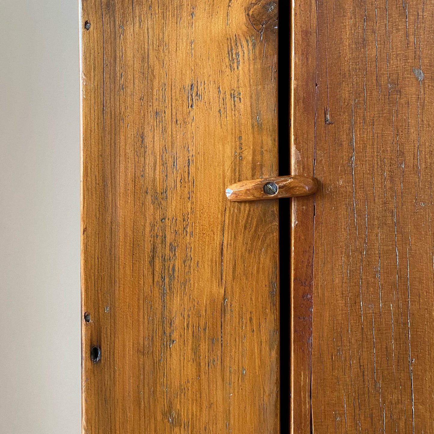 Antique Handmade Wooden Storage Cupboard
