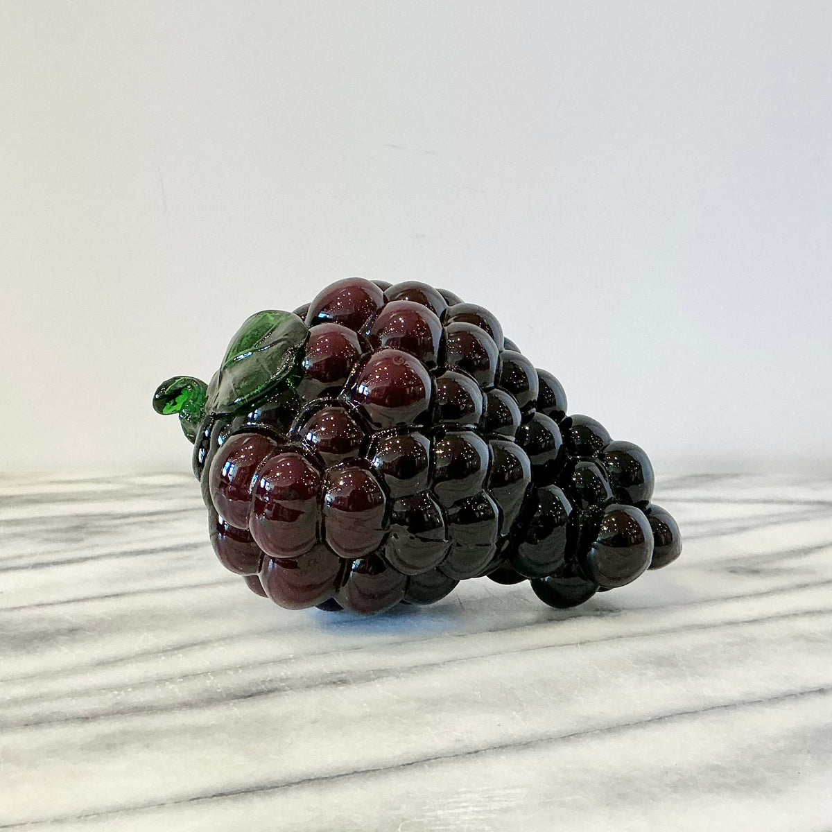 Vintage Glass Grape Sculpture