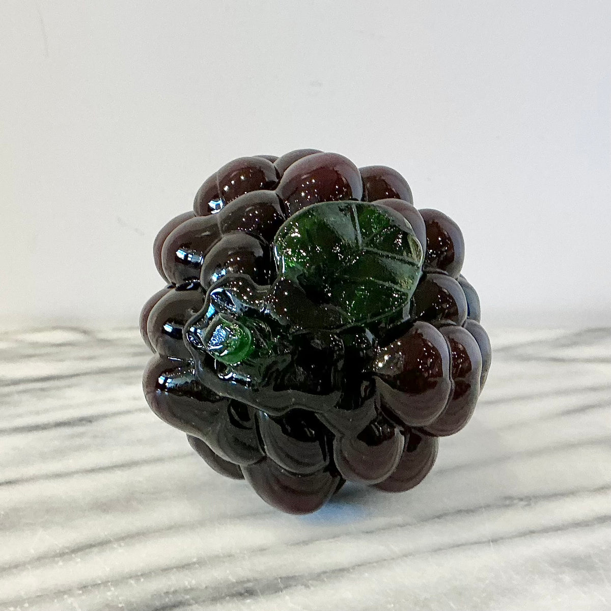 Vintage Glass Grape Sculpture