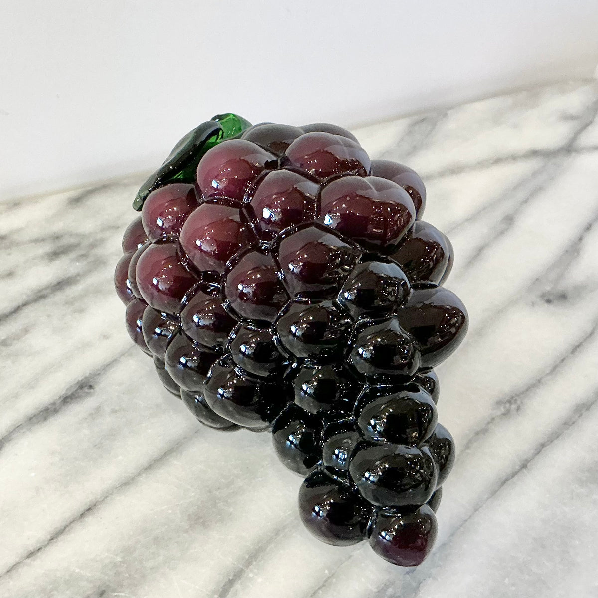 Vintage Glass Grape Sculpture